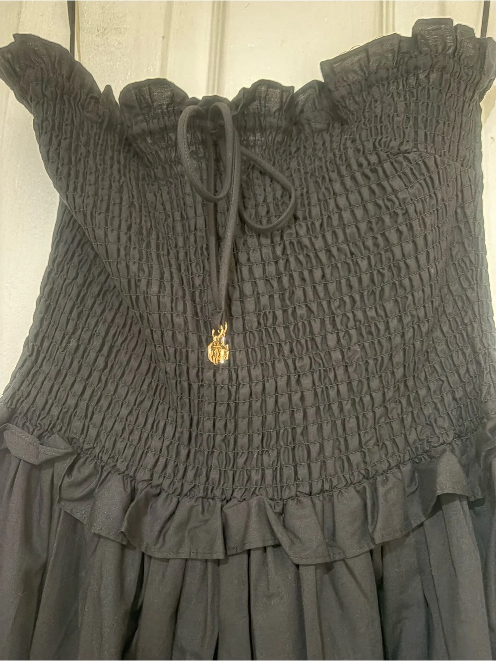 H&M Black Smocked Strap Sundress